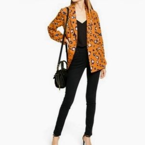 Orange and blue Phillip Lim leopard print blazer